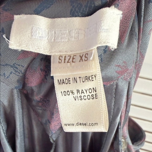 DEISEL Floral Slip Dress with Pink Ribbon Trim - Picture 5 of 5